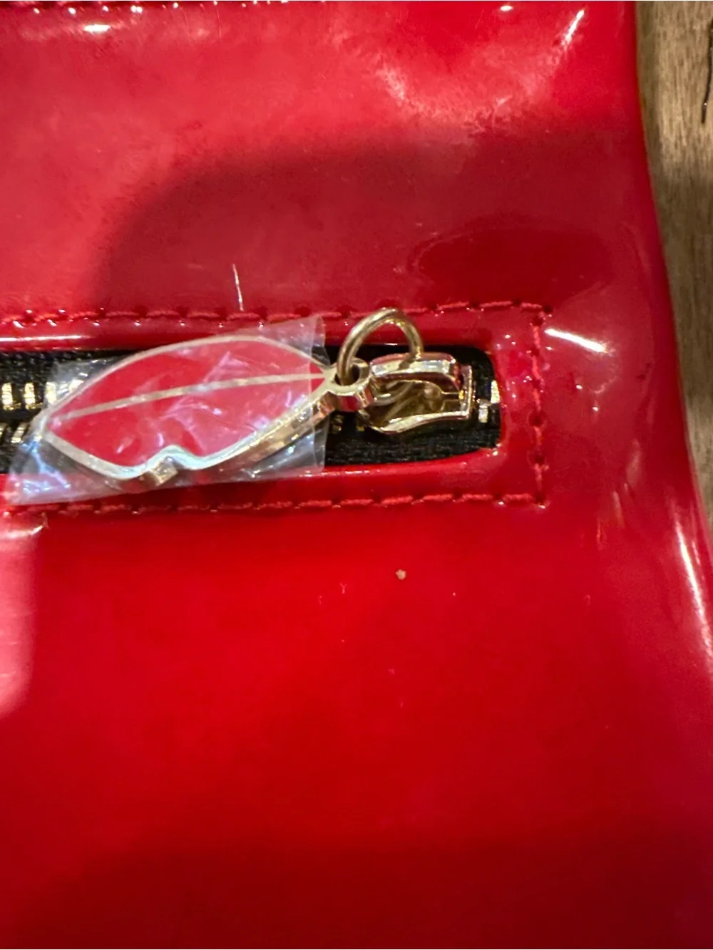 Yves Saint Laurent Beauty Lip Pouch /  Cosmetics Pouch In RED  Bag New